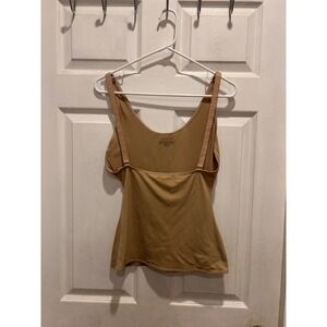 Assets by Spanx Womens Tan Compression Shapewear Camisole Adjustable Tank Top L